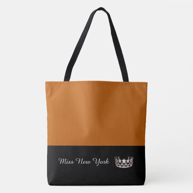 Miss USA Silver Crown Tote Bag-LRGE Pumpkin (Front)