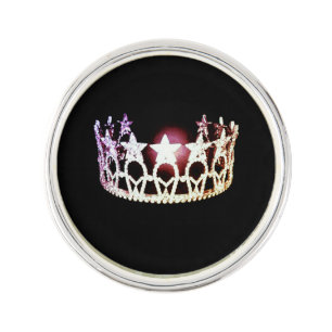 Miss USA Silver Star Crown Lapel Pin