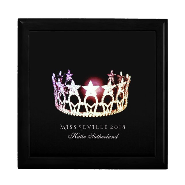 Miss USA SLVR Crown Personal Name Jewerly Box (Front)