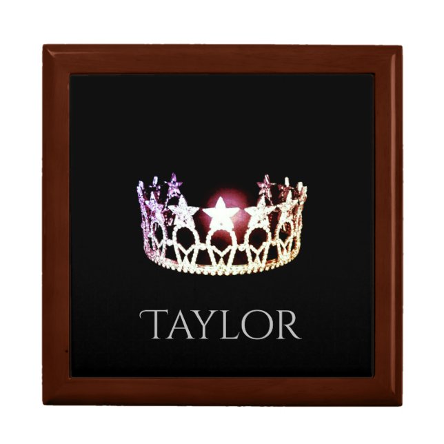 Miss USA SLVR Crown Personal Name Jewerly Box (Front)