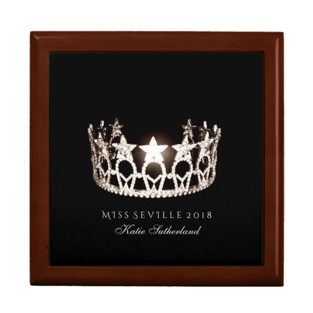 Miss USA SLVR Crown Personal Name Jewerly Box (Front)
