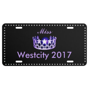 Miss USA Star Crown Aluminum License Plate