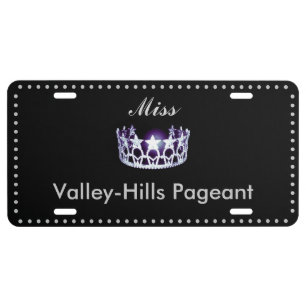 Miss USA Star Crown Aluminum License Plate