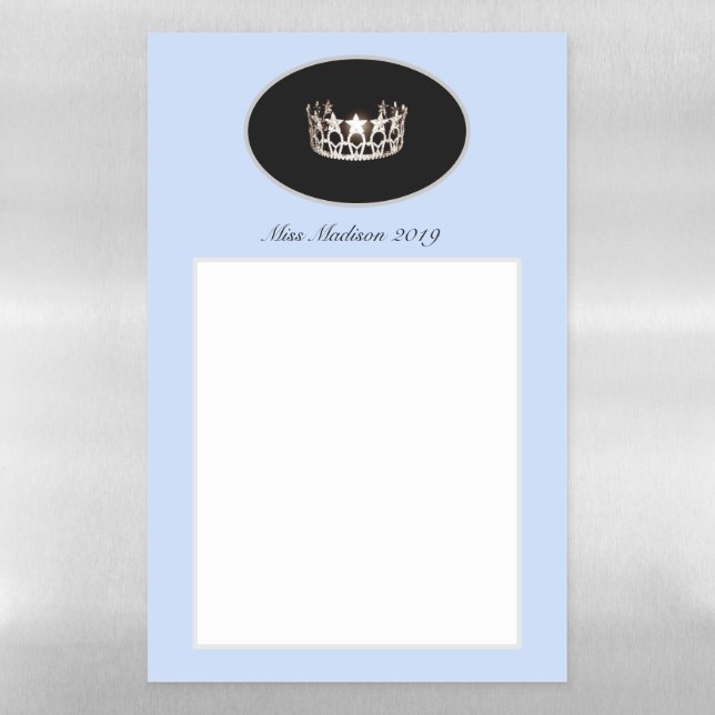 Miss USA Star Crown Dry Erase Sheet Custom Name (Vertical)
