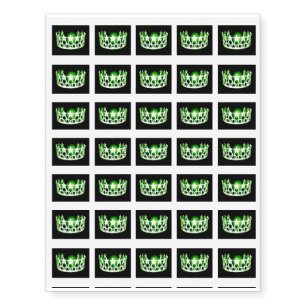 Miss USA state Apple Green Crown Temporary Tattoo