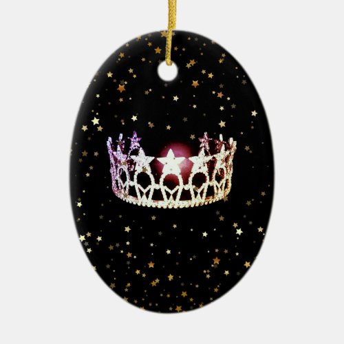 Miss USA State Silver Crown Christmas Ornament