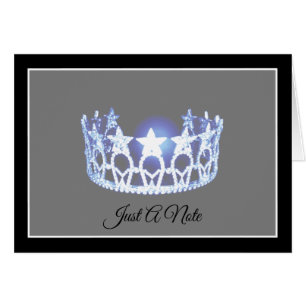 Miss USA style Blue Crown Note Card