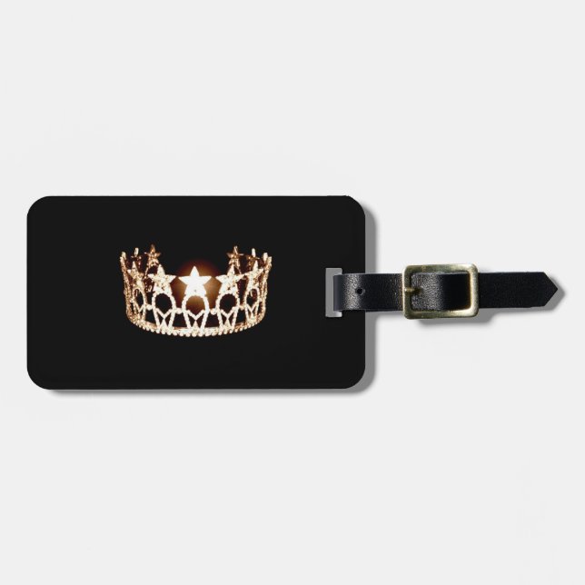 Miss USA style Crown Luggage Tag (Front Horizontal)