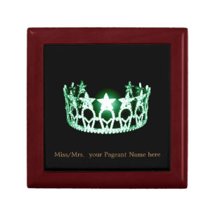 Miss USA style Custom Name Crown Trinket Box