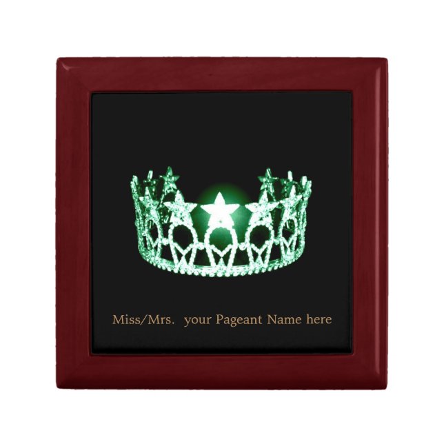 Miss USA style Custom Name Crown Trinket Box (Front)