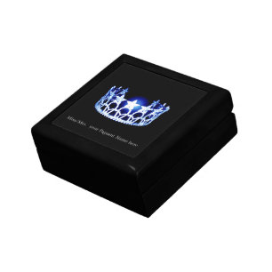 Miss USA style Custom Name Crown Trinket Box