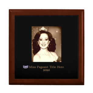 Miss USA style Custom Photo & Date Trinket Box