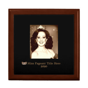 Miss USA style Custom Photo & Date Trinket Box