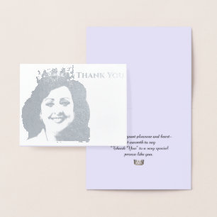 Miss USA Style Foil Crown-with Photo Greeting Card