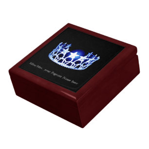 Miss USA style Large Custom Crown Trinket Box