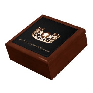 Miss USA style Large Custom Crown Trinket Box