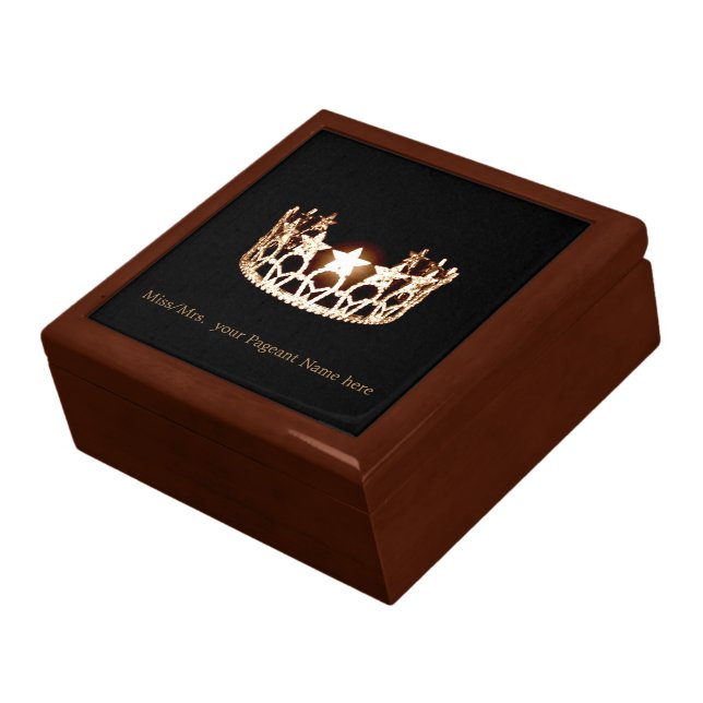 Miss USA style Large Custom Crown Trinket Box (Side)