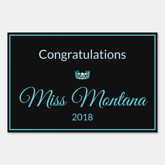 Miss USA style Pageant Home Of Yard Sign-Large Sign (Front)
