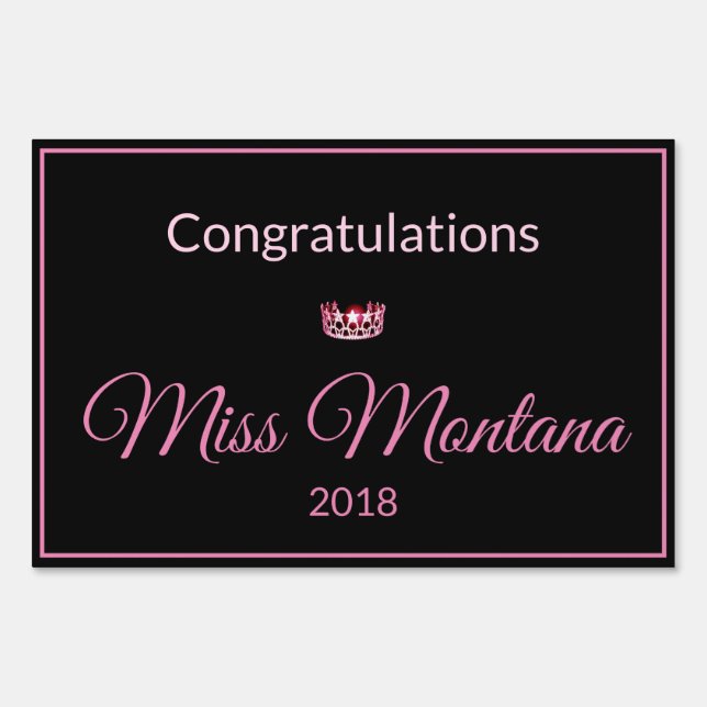 Miss USA style Pageant Home Of Yard Sign-Large Sign (Front)