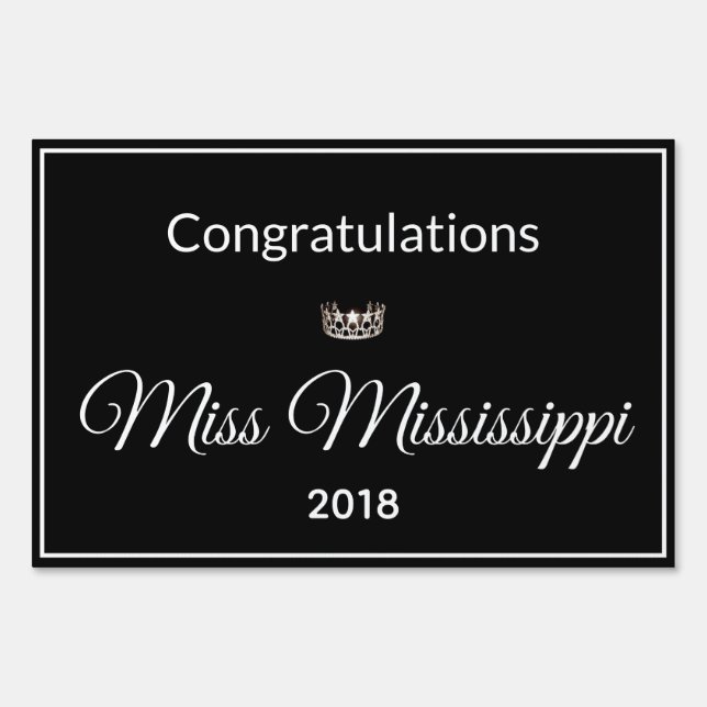 Miss USA style Pageant Home Of Yard Sign-Large Sign (Front)