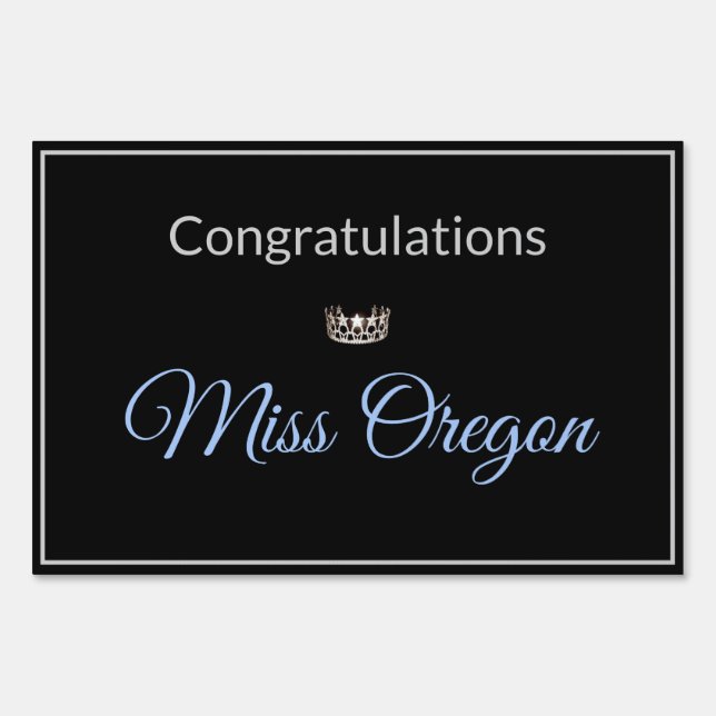 Miss USA style Pageant Home Of Yard Sign-Large Sign (Front)