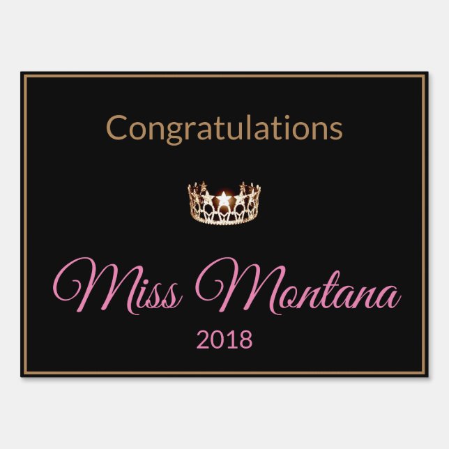 Miss USA style Pageant Home Of Yard Sign-Med Sign (Front)