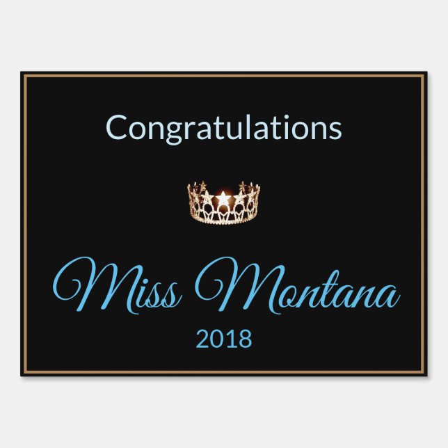 Miss USA style Pageant Home Of Yard Sign-Med Sign (Front)