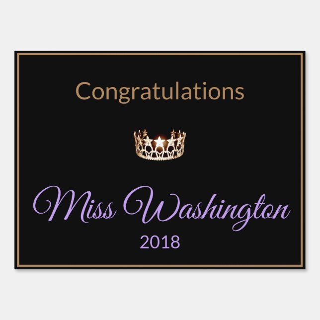 Miss USA style Pageant Home Of Yard Sign-Med Sign (Front)