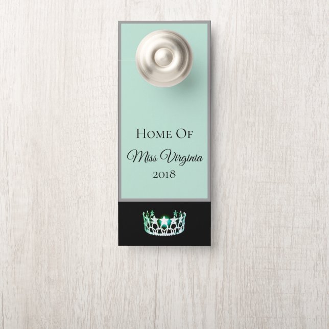 Miss USA style Pageant SEAFM SLV Crown Door Hanger (On Knob)