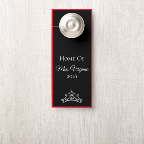 Miss USA style Pageant SLVR Crown Door Hanger