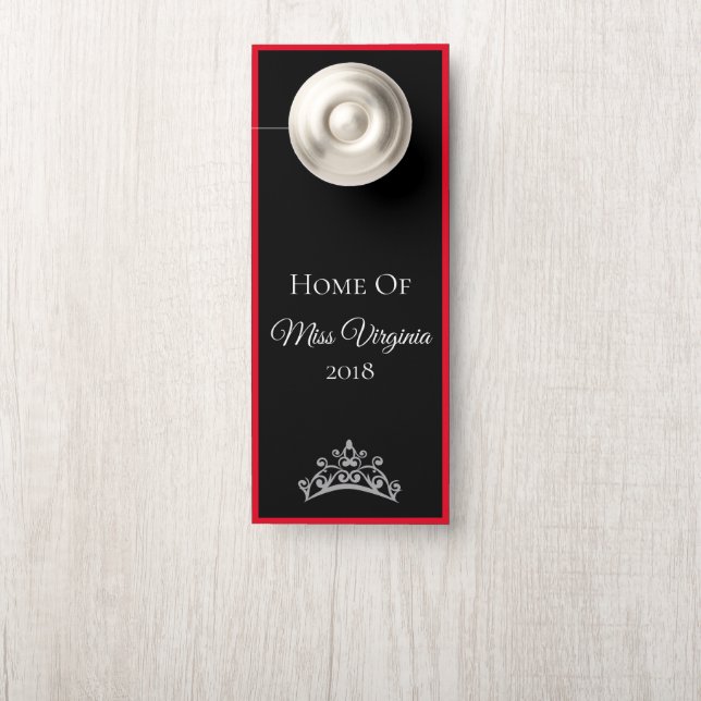 Miss USA style Pageant SLVR Crown Door Hanger (On Knob)
