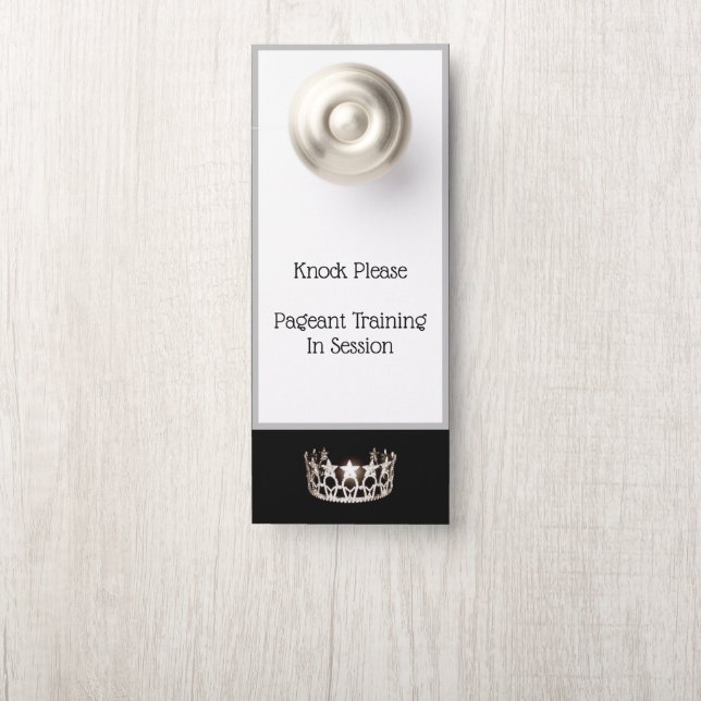 Miss USA style Pageant SLVR Crown Door Hanger (On Knob)
