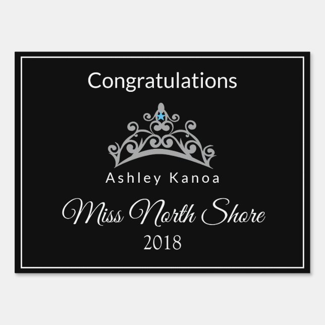 Miss USA style Pageant Yard Sign-Med Sign (Front)