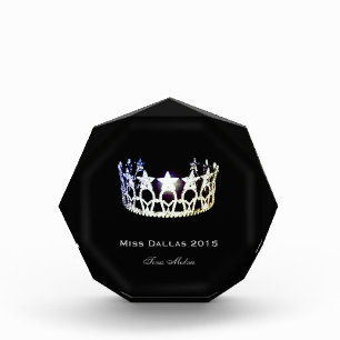 Miss USA style Silver Crown Acrylic Award
