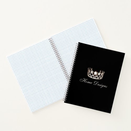 Miss USA style Silver Crown Custom Graph Notebook