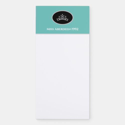 Miss USA style Silver Crown Magnetic Note Pad