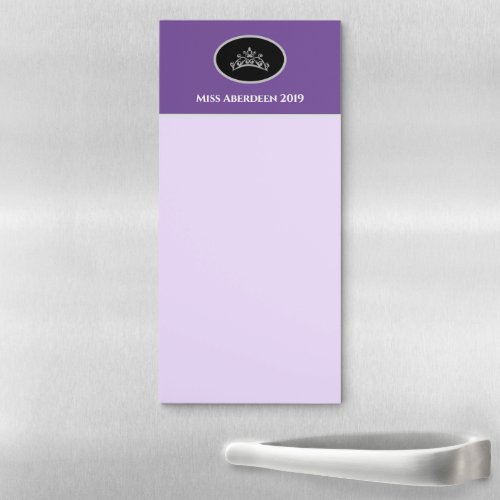 Miss USA style Silver Crown Magnetic Note Pad