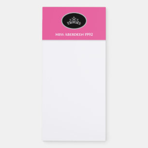 Miss USA style Silver Crown Magnetic Note Pad