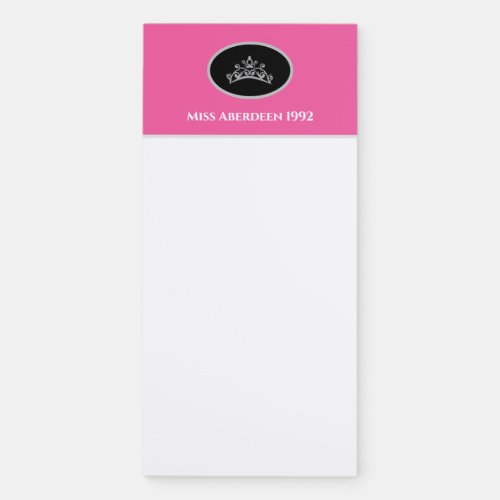 Miss USA style Silver Crown Magnetic Note Pad