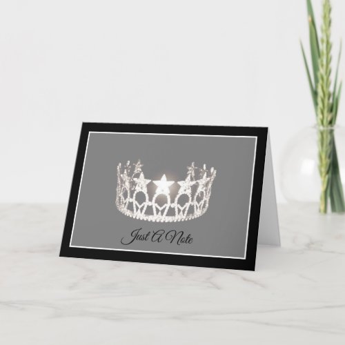 Miss USA style Silver Crown Note Card