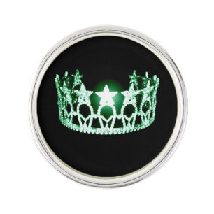 Miss USA style Star Tiara Crown Lapel Pin