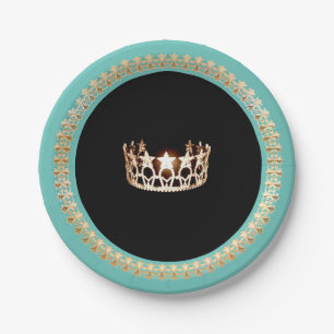 Miss USA Turquoise 7" Paper Plates