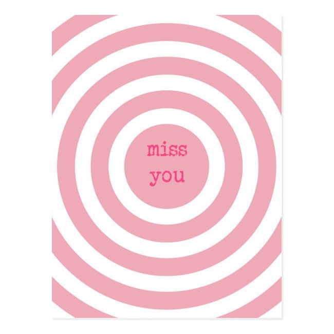MISS YOU - abstract pink circles design