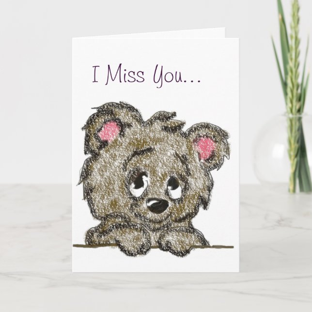 Miss You Bear Cub Card (Front)