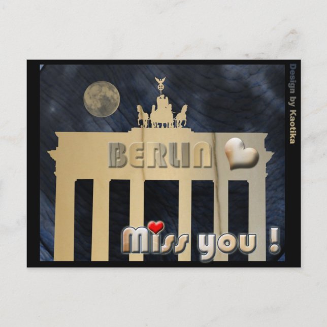 Miss you Berlin Postcard (Front)