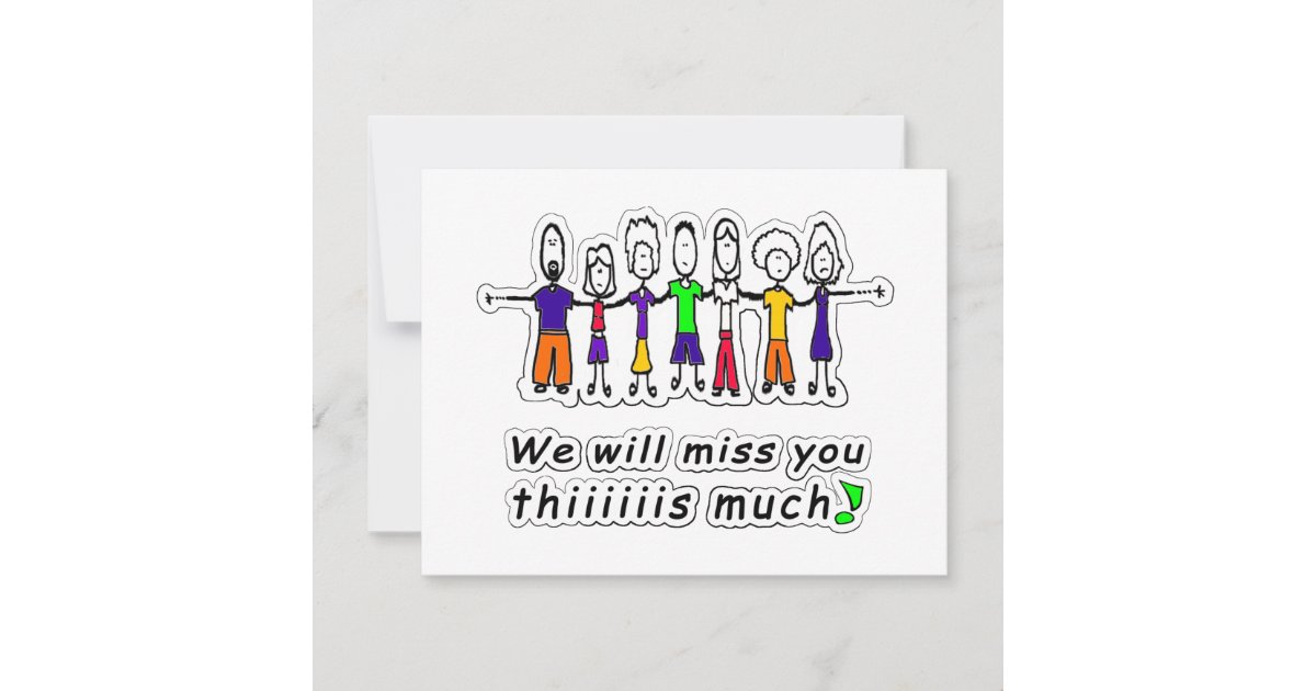 we will miss you card