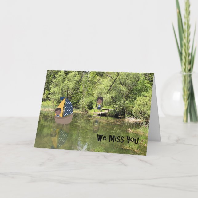 Miss You Card for Two Children at Summer Camp (Front)