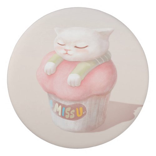 Miss You Cupcake Illustration Eraser