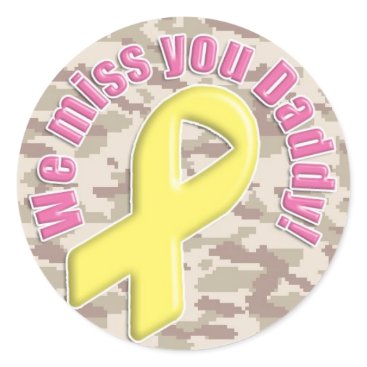 Miss you Daddy Classic Round Sticker Miss you Daddy Classic Round Sticker
