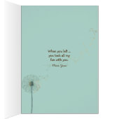 Miss You dandelion seeds in hand (Inside (Right))